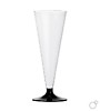 Фужер для шампанского, 150 мл, со съемной черной ножкой, прозрачный, PS, /6 шт/390/
