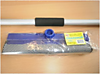 Стеклоочиститель большой полированная телескопич ручка 110 см, синий пластик  /50/