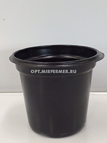 Горшок круглый рассадный 0,3л (H=9 * d=8см) черный