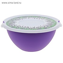 Миска 4,0л с крышкой "Лаванда" /12/ (ПБ) (шт.)