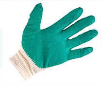 Перчатки рабочие трикотажные х/б с одинарным обливом латексом (ладонь) /300/