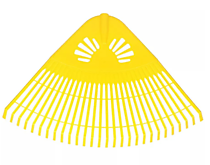 Грабли веерные пластмассовые 28 зубов "Гардения" 735**49*21 мм черные, тулейка 25мм /10/ (Рад)