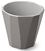 Кашпо со вставкой "Палермо" 1,8л коричнево-серое /20/ (мар)