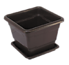 Горшок для цветов квадратный 0,5 л коричневый 112х112х83 /20/ (Б)