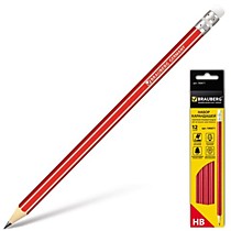 ClipStudio Карандаш чернографитный с ластиком, шестигранный, 17,5см, зеленый корпус, пластик