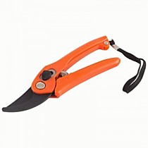 Секатор 18см, до 10мм, фиксатор, сталь с тефл. покр., ручки пластик, E1M