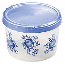 Банка с завинчивающейся крышкой 0,75л. с декором /36/ (БытПласт) (шт.)