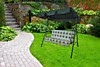 Качели садовые ГАБИ 3-х местные с навесом, зеленый (170*110*153 см, нагрузка макс.160кг)