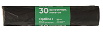 Мешки для мусора ПНД (30л) черный 50*60см ПРЕМИУМ OPTILINE (30шт в рулоне) 10,5 микрон /70/