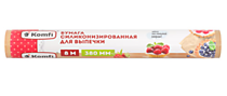 Бумага для выпечки силиконизированная (БУРАЯ) 380мм х 8м, в п/п упаковке /24/ Komfi