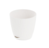 Горшок цв. "Флис" с прикорневым поливом 0,7л (белый/какао) /24/ А